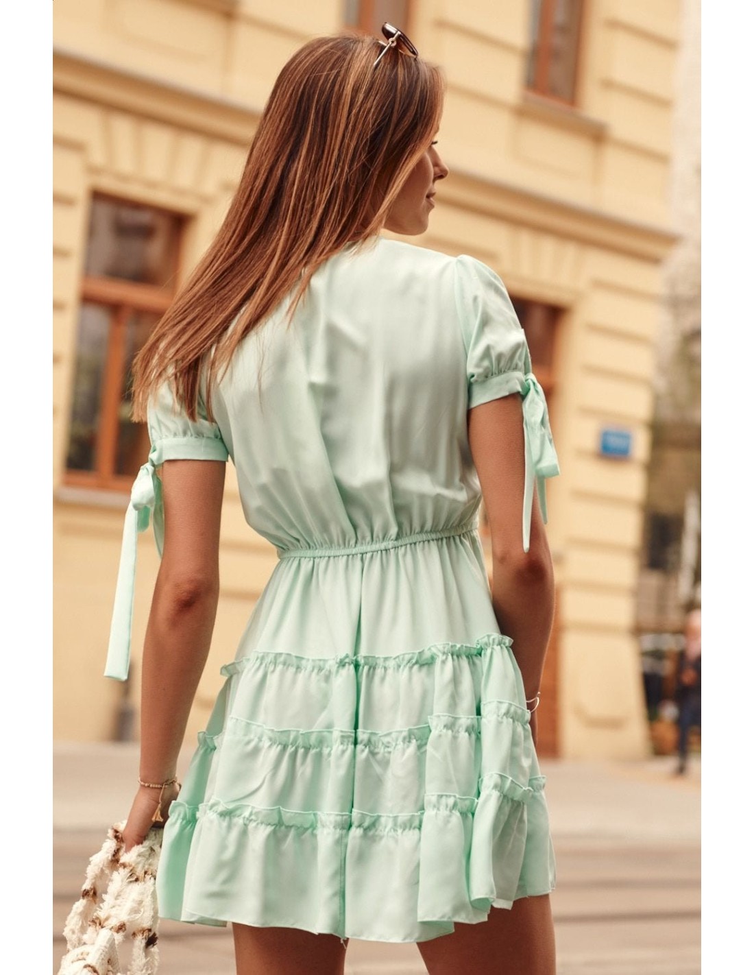 Rochie de vara cu maneca scurta menta PR3181 - Magazin online - Boutique